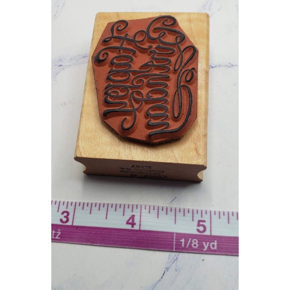 Great Impressions Fancy Happy Birthday E367 Wood Mounted Rubber Stamp - Picture 7 of 7